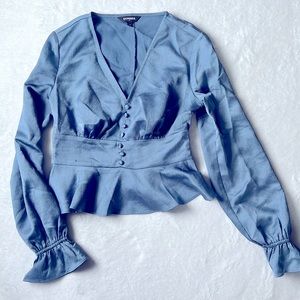 EXPRESS light blue blouse